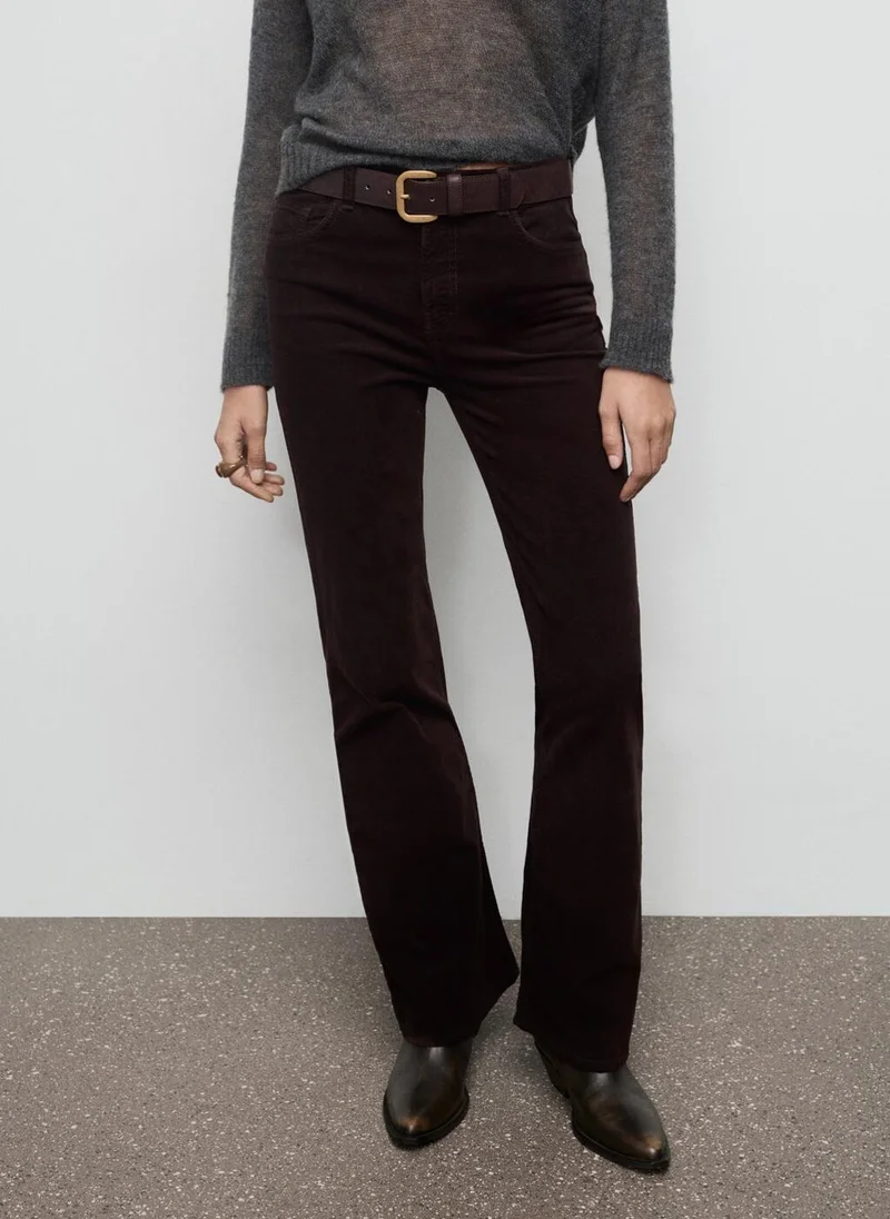 MANGO Velvet flared jeans