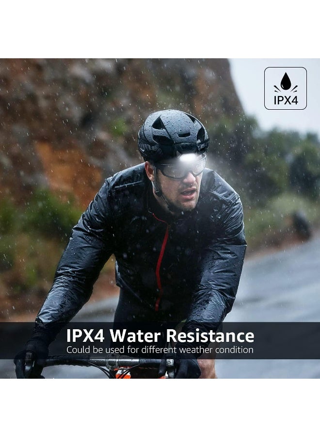 DEXO مصباح رأس LED قابل لإعادة الشحن ومقاوم للماء – 1200 لومن ضوء ساطع مع مستشعر لمغامرات التخييم، الصيد والطوارئ، جسم ABS قابل للتعديل، مدة تشغيل 12 ساعة - Image 5