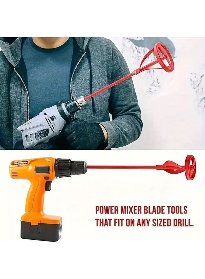 1pc Heavy Duty Professional Hex Shaft Paint Mixer Attachment Electric Drill Compatible - Image 5