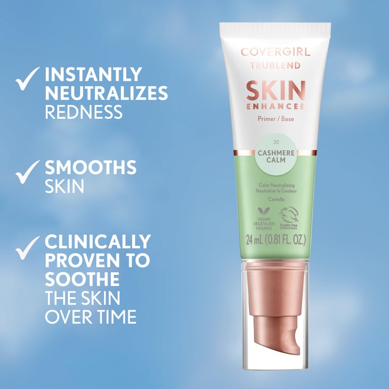 CoverGirl TruBlend Skin Enhancer, Cashmere Calm, Primer, Plumps Dry Skin, Blurs Pores, Hydrating, Brightening, Lasts All Day, 0.81oz - Image 5