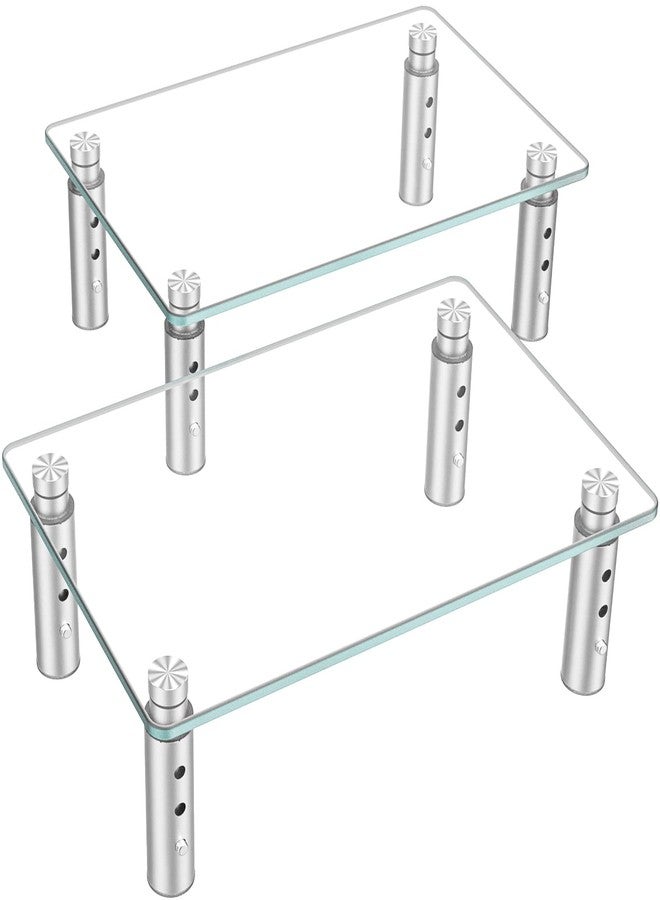 Hemudu 2 Pack Monitor Stand Riser, 3 Height Adjustable Laptop Stand Riser , Monitor Stand Riser for PC, Computer, Laptop Clear HD06T-201 - Image 1