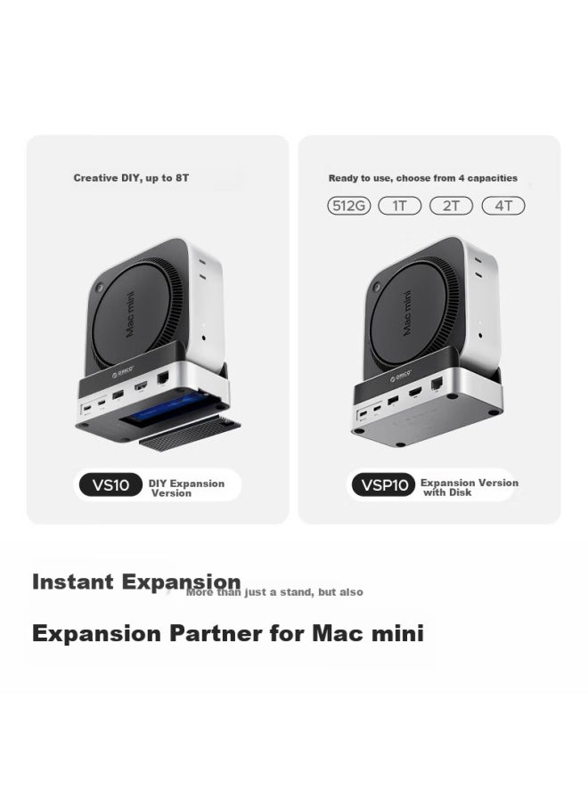 Orico Orico Macmini M4 Expansion Dock Base Converter Storage Expansion Vertical Stand Accessory M.2 Hard Drive Enclosure Desktop Expansion Dock Minidock Built-in Expandable Ssd-1t  - Image 3