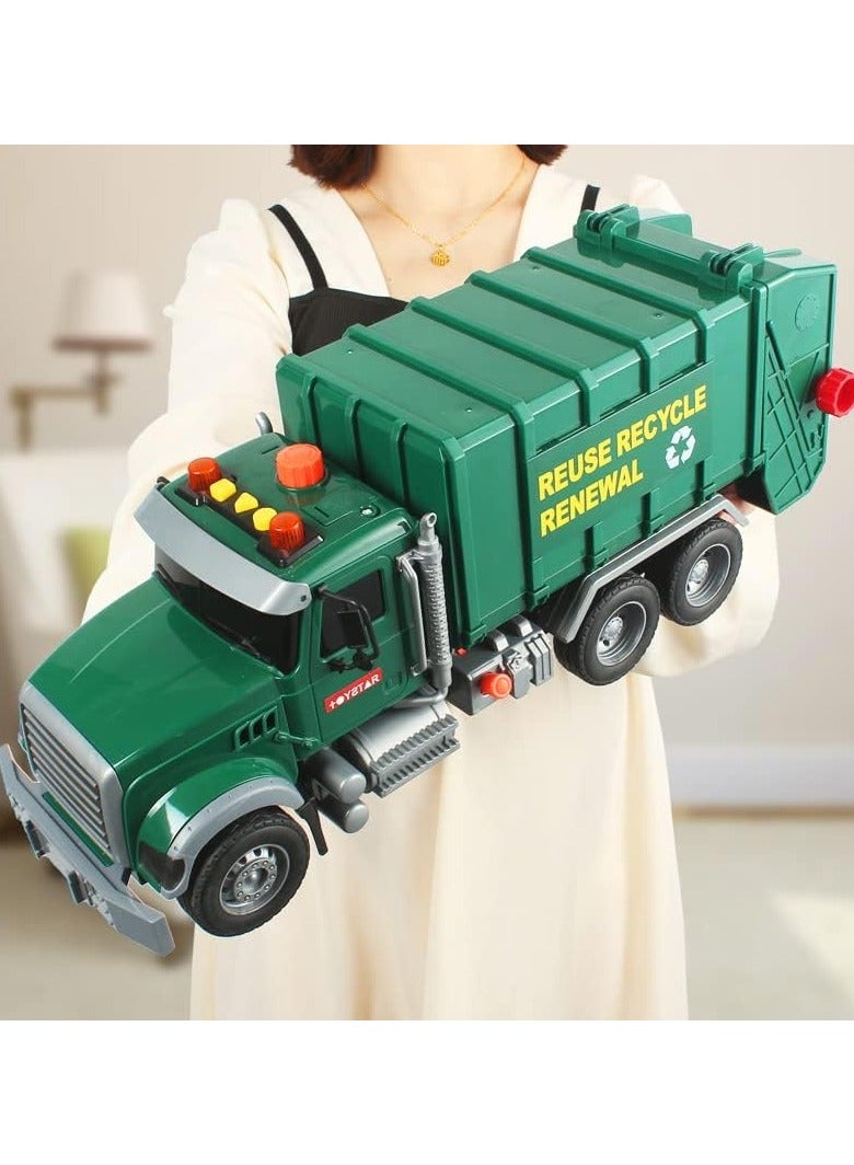 Loquat Engineering Trash Vehicle Truck With Lights and Sounds Inertia Car Garbage Recycling Truck Toy Set - Image 2