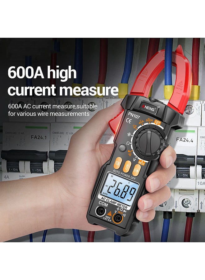 ANENG - Digital Clamp Meter CAT II 600V AC Voltage Multimeter Tester 4000 Counts Amp Voltage Tester Measures AC/DC Current AC Voltage Resistance Capacitor Diodes Electrican Tools - Image 1