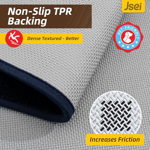 JSEI Entryway Rugs Doormat 32"x48", Non-Slip Dirt Trapper Door Mats Indoor, Washable Absorbent and Stain Resist Welcome Floor Mat for Front Door, Dog Door Mat, Dirty Wet Shoes & Paws, Navy Blue - Image 5