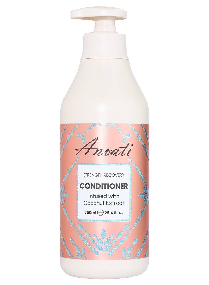Anvati Strength Recovery Coconut Moisturizing Conditioner – Damaged Repairs Hair Conditioner for Dry, All Hair Types – 750ml - Image 1