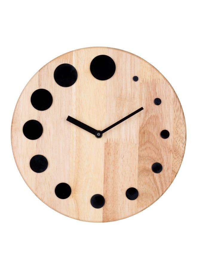 Peachy Loops Wooden Wall Clock - Ascending dots - Image 1