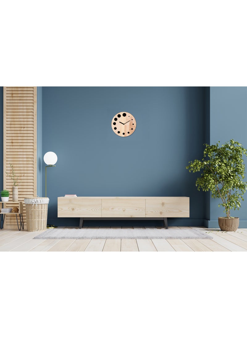 Peachy Loops Wooden Wall Clock - Ascending dots - Image 3