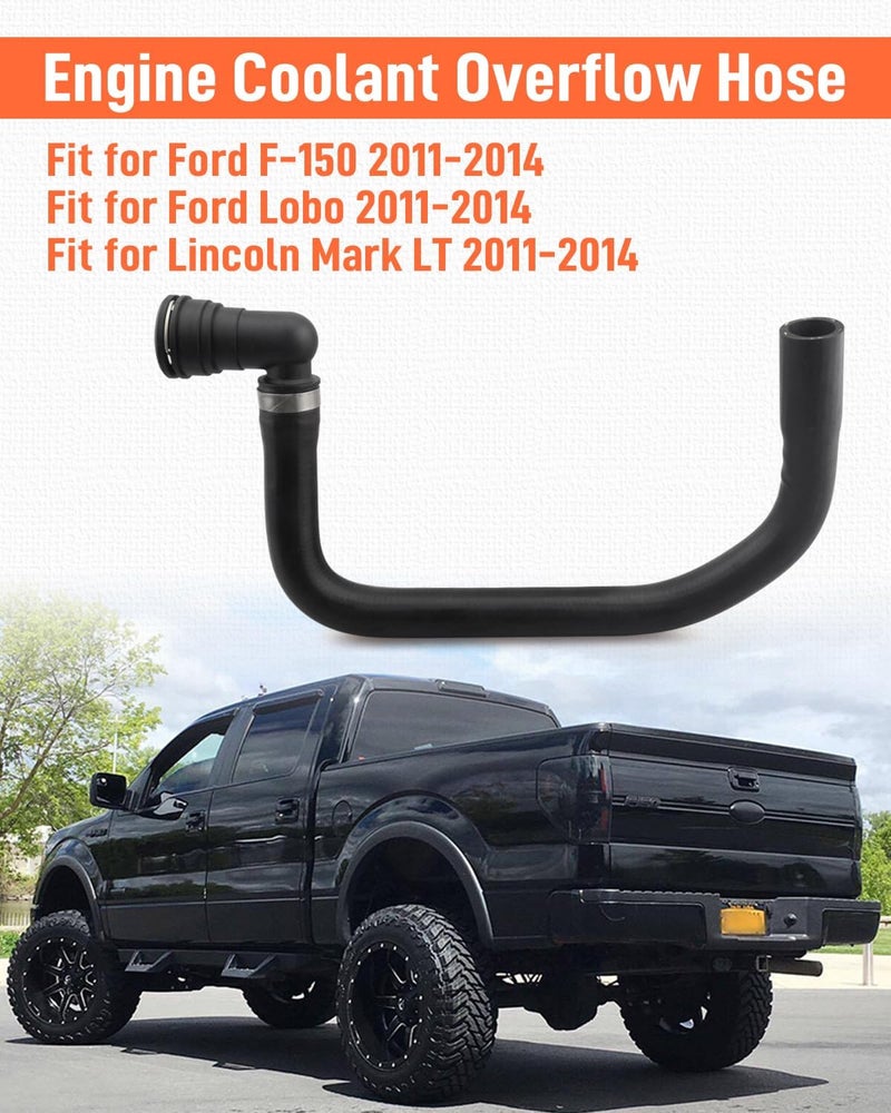 Quaneguzy Engine Coolant Overflow Hose for Ford F150, Lobo, Lincoln Mark LT (2011-2014) - Image 2