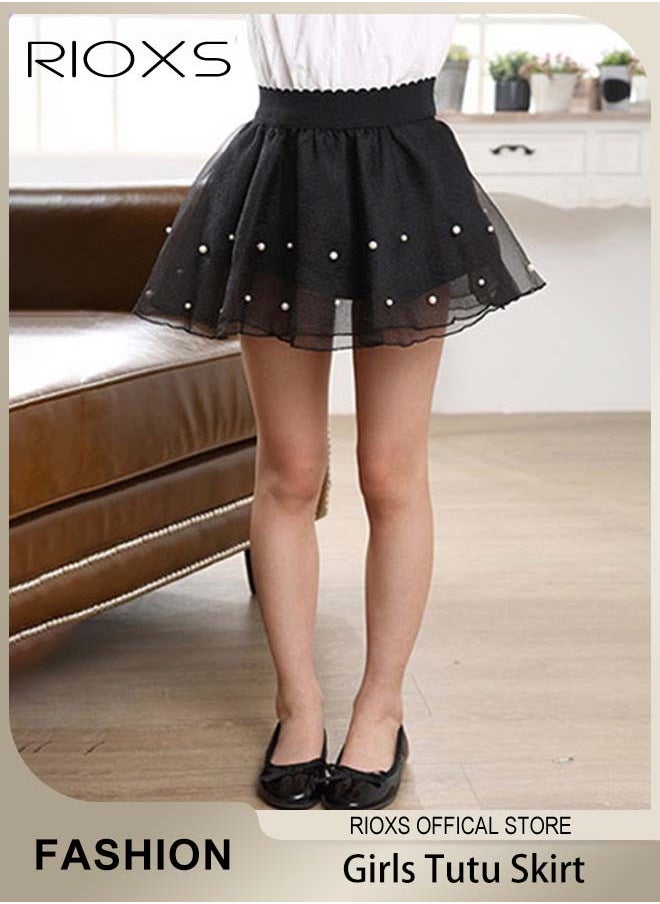 RIOXS Little Girls Tutu Skirt A-Line Layered Tulle Princess Dresses Dance Wear Clothes For Girls  - Image 1