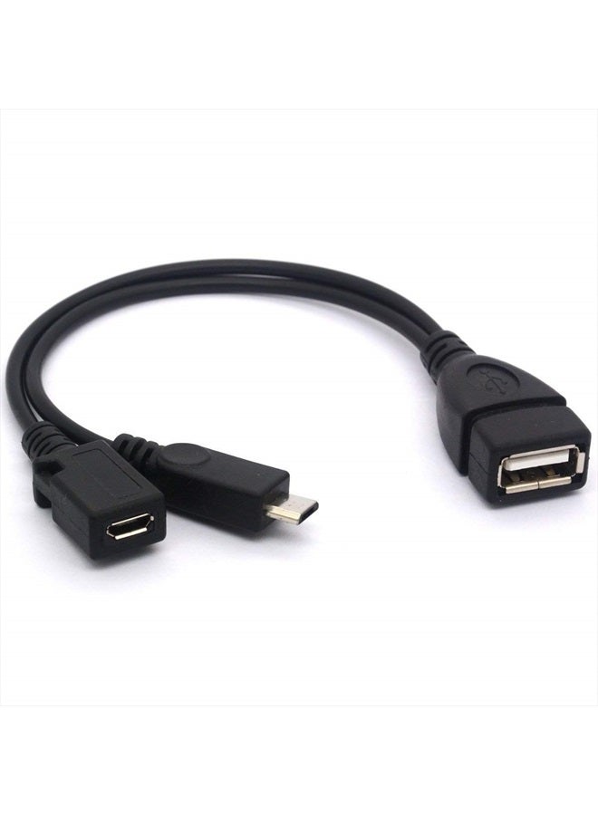 NEORTX Micro USB OTG Splitter Cable, Micro USB OTG Power Enhancer Cord USB 2.0 A Female to Micro USB Male and Micro 5 Pin Female Adapter Host Converter Cable - Image 5