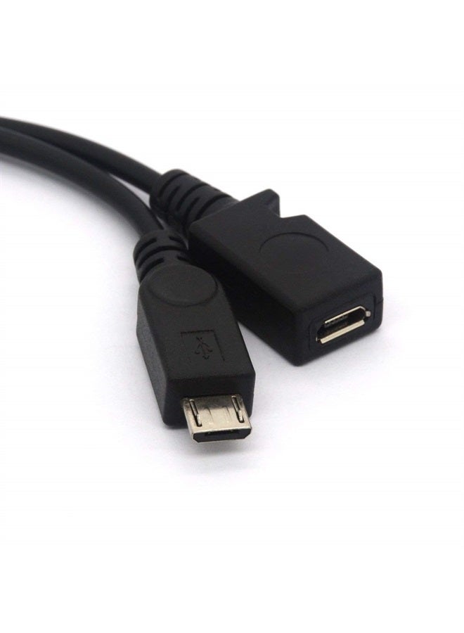 NEORTX Micro USB OTG Splitter Cable, Micro USB OTG Power Enhancer Cord USB 2.0 A Female to Micro USB Male and Micro 5 Pin Female Adapter Host Converter Cable - Image 2