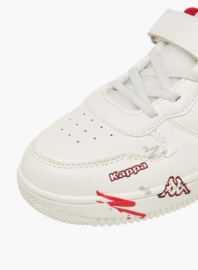 Kappa Boys Logo Print Hook and Loop Sports Shoes - Image 4