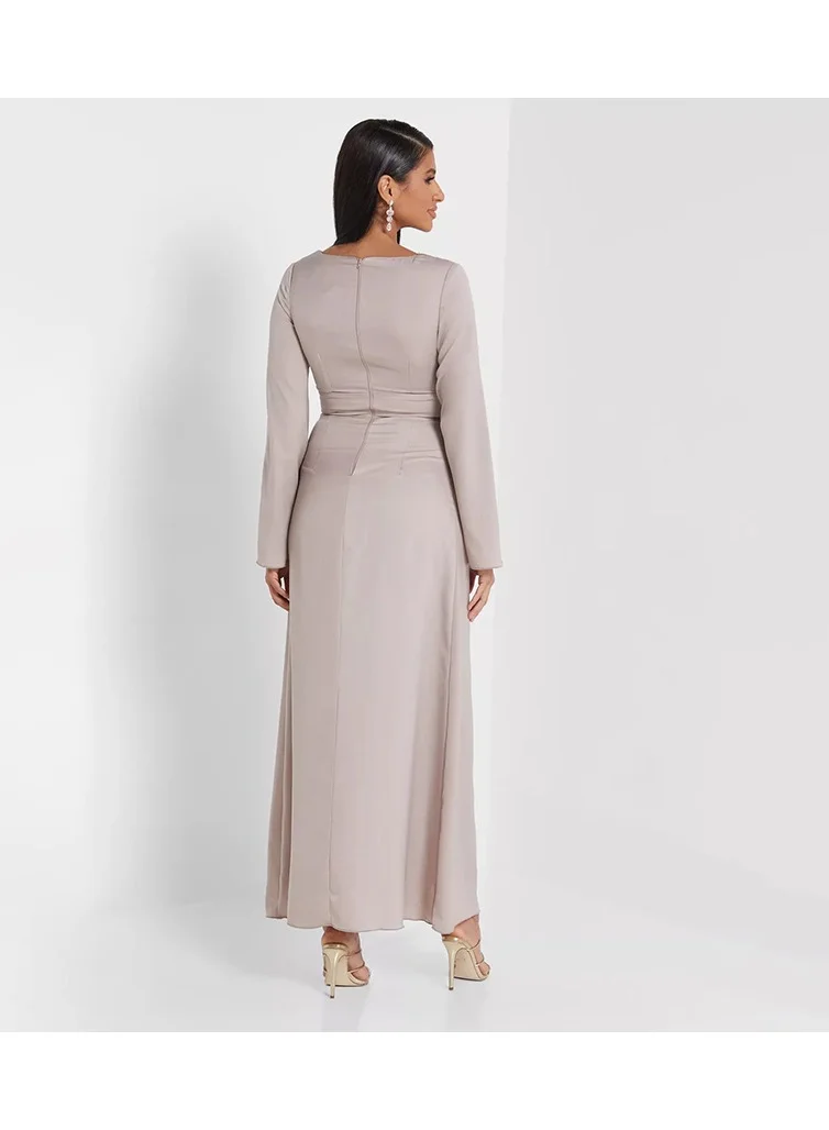 little mistress satin maxi dress Green Satin Lace Maxi Dress