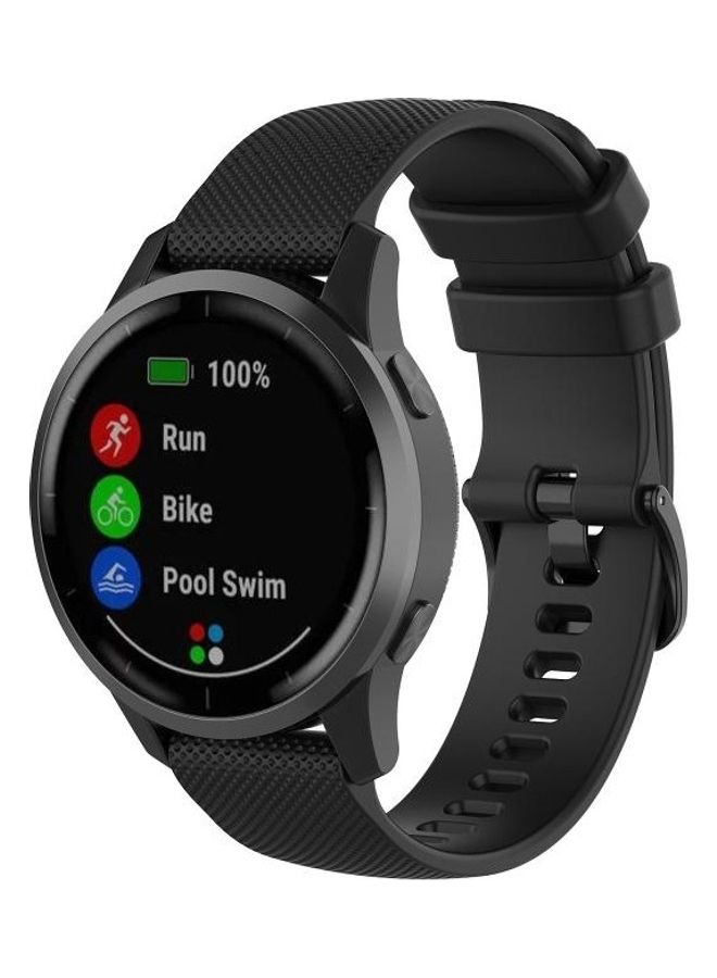 NIBEMINENT 22mm For Huawei Watch GT2e GT2 46mm Silicone Strap Black - Image 1