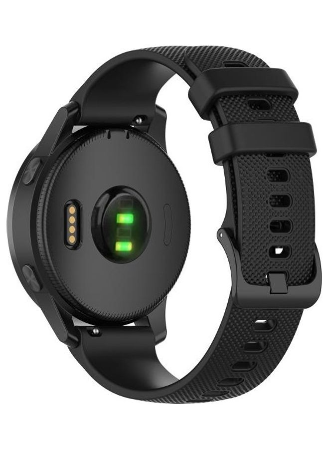 NIBEMINENT 22mm For Huawei Watch GT2e GT2 46mm Silicone Strap Black - Image 2