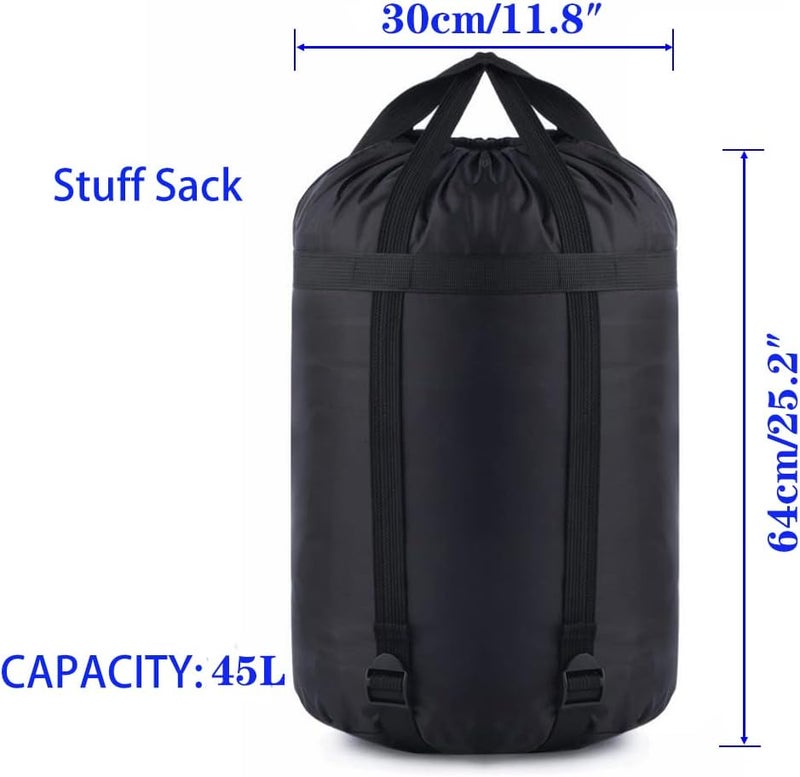 MOOCY Compression Stuff Sack, 12L/24L/45L Sleeping Bag Cover Sack Sleeping Bags Storage Stuff Sack Organizer - Great Sleeping Bags Clothes Camping Hiking Backpacking - Image 2