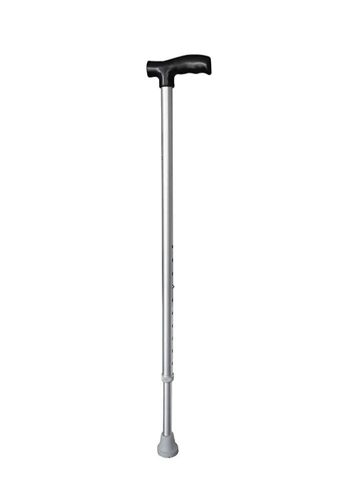 Generic Adjustable walking aid stick for the elderly  Silver color 
