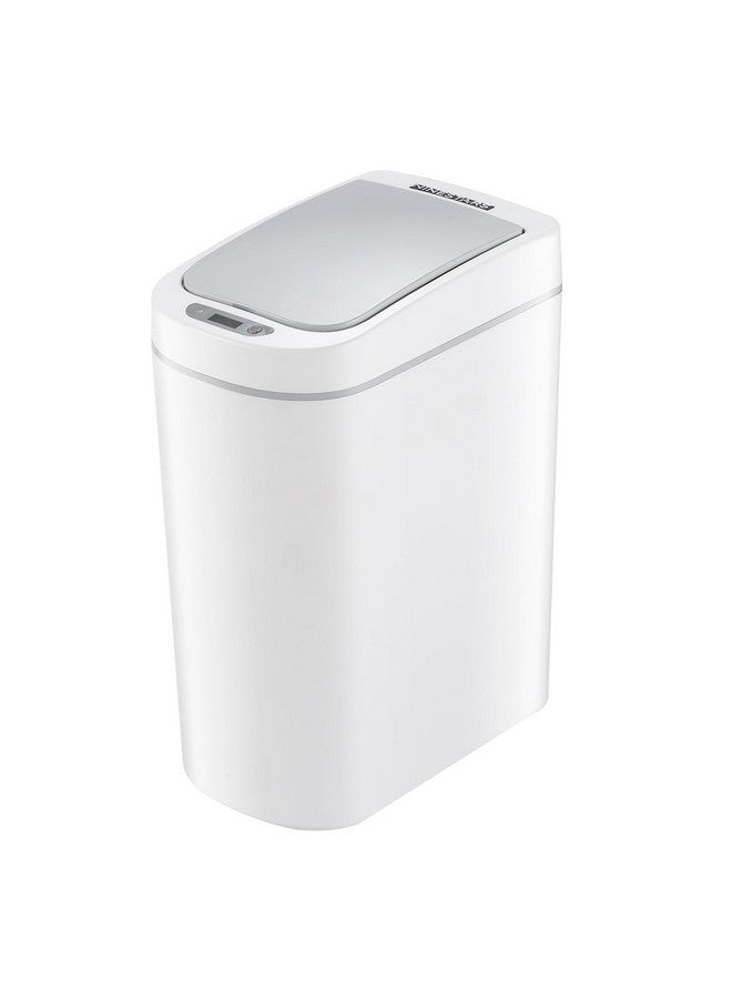 Ninestars NINESTARS AMZ-7-2 Bathroom Automatic Infrared Motion Sensor Trash Can, 1.8 Gal 7L, ABS Plastic Trashcan (Slim, White)  - Image 1