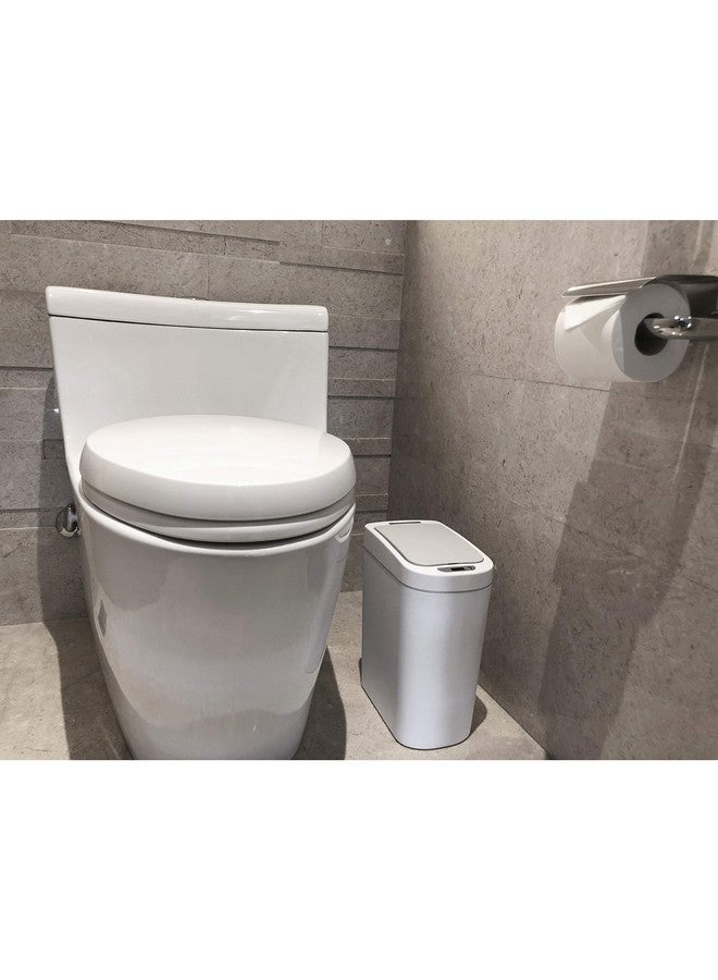 Ninestars NINESTARS AMZ-7-2 Bathroom Automatic Infrared Motion Sensor Trash Can, 1.8 Gal 7L, ABS Plastic Trashcan (Slim, White)  - Image 2