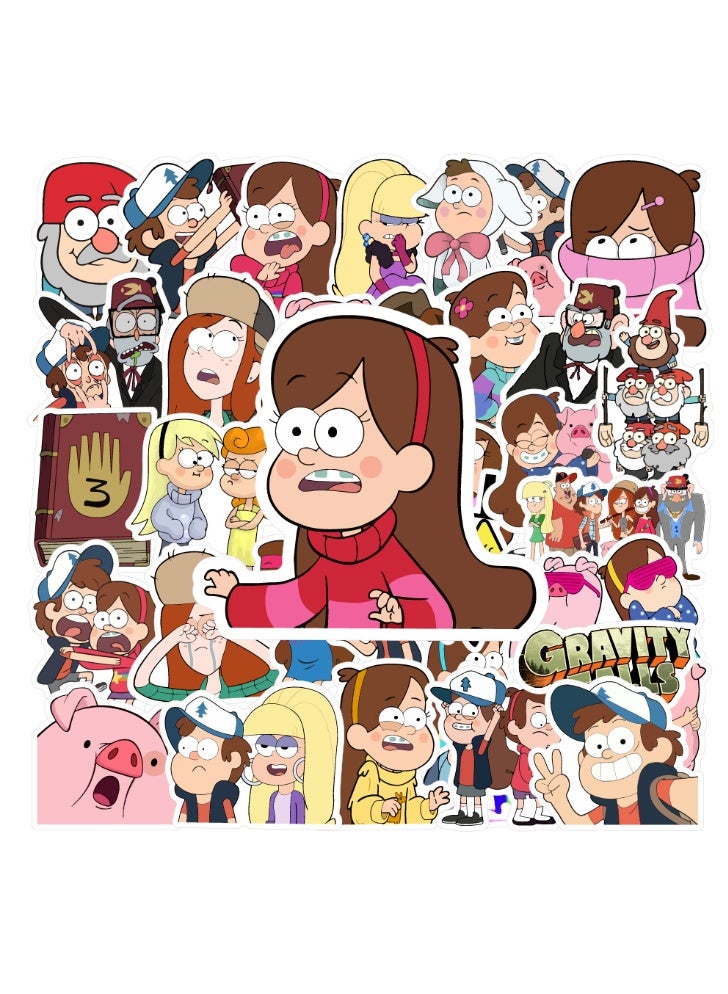 NIBEMINENT 50 Pcs Cartoon Griffin Town Deco Kit Waterproof Stickers, High Definition Printing Bright Colors, Suitable for Laptop Skateboard Luggage Water Bottle Guitar DIY - Image 1