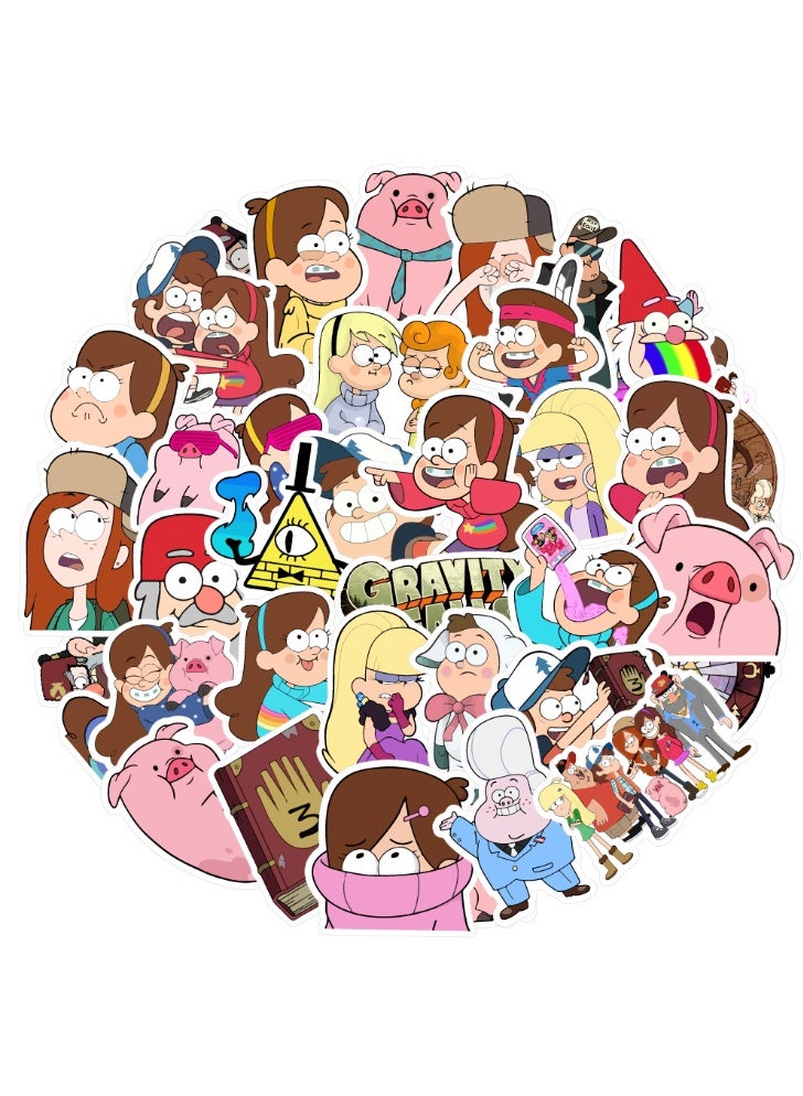 NIBEMINENT 50 Pcs Cartoon Griffin Town Deco Kit Waterproof Stickers, High Definition Printing Bright Colors, Suitable for Laptop Skateboard Luggage Water Bottle Guitar DIY - Image 2