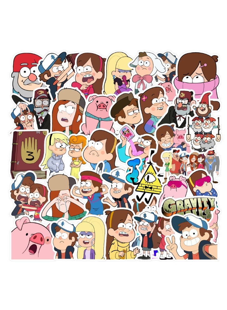 NIBEMINENT 50 Pcs Cartoon Griffin Town Deco Kit Waterproof Stickers, High Definition Printing Bright Colors, Suitable for Laptop Skateboard Luggage Water Bottle Guitar DIY - Image 3