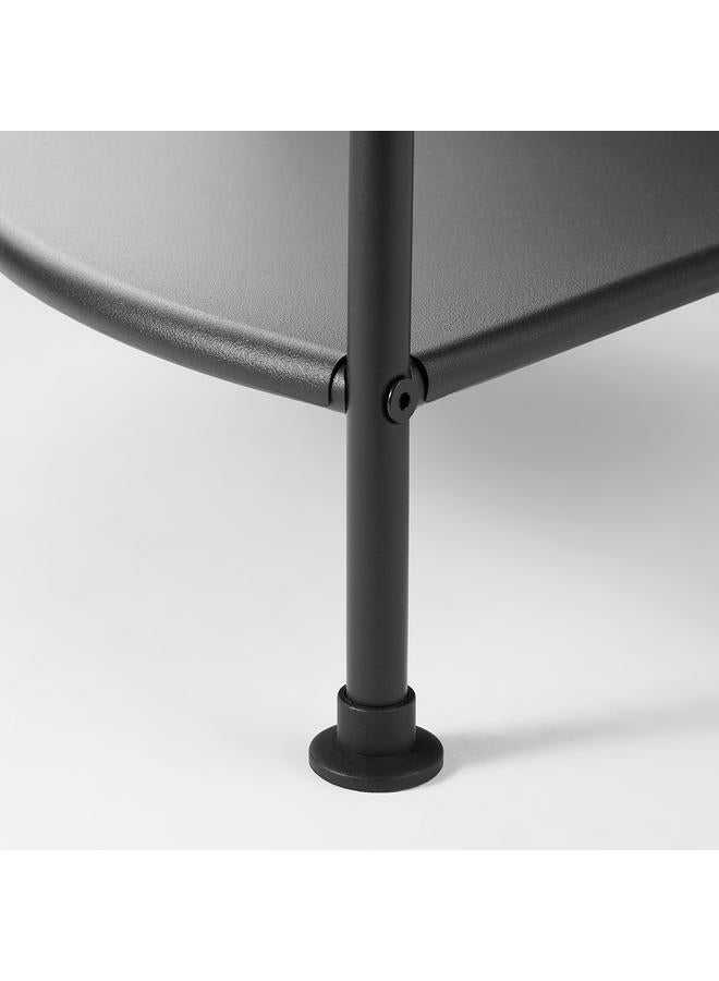 erorex Corner shelf unit, black, 35x156 cm - Image 5