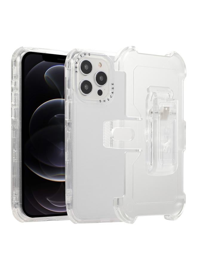 Zaboon Case For iPhone 12 Pro Frosted PC+TPU Phone Case with Back Clip - Image 1