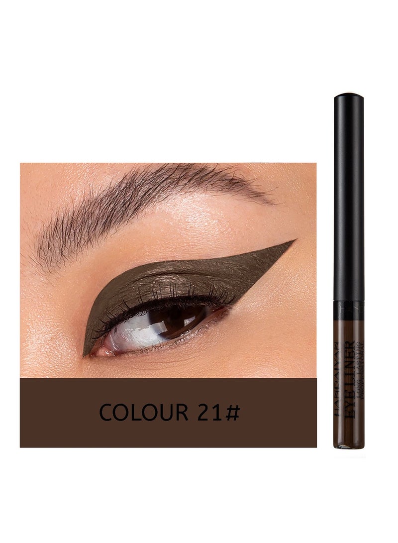 هاندايان محدد عيون مقاوم للماء، محدد عيون سائل، لمسة نهائية غير لامعة، مكياج احترافي، يدوم طويلاً، سريع التلطخ، مقاوم للجفاف الشديد، يبقى طوال اليوم، خط مائي مجنح، نتيجة فورية - Image 2