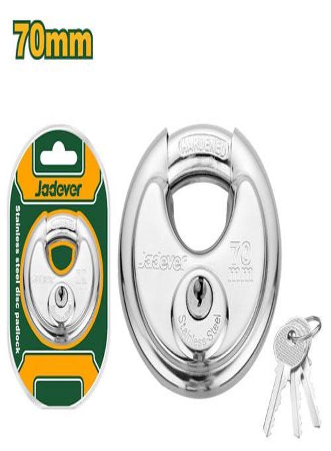 Jadever Jadever 70Mm 555G Disc Lock - Brass Cylinder Jdpdd470