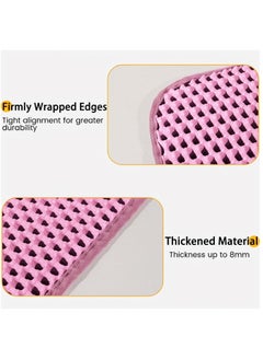 Generic Cat Litter Mat, 50*60cm Extra Large Honeycomb Double Layer Cat Litter Trapping Mat, Non Slip Waterproof Urine Proof Cat Litter Box Mat, Pink  - Image 3