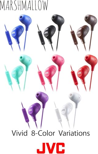 JVC Memory Foam Earbud Marshmallow Memory Foam Earbud with Mic Blue (HAFX38MA) - Image 3