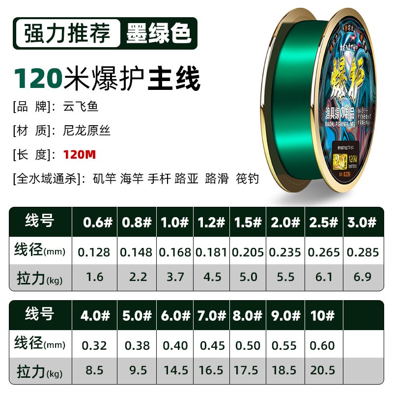 Large Material Front Wire Silver Carp And Bighead Carp Luya Line Fishing Line Nylon Line Main Line Sub-Line Fishing Gear Supplies Daquan Fishing Gear Fishing Line - Image 1