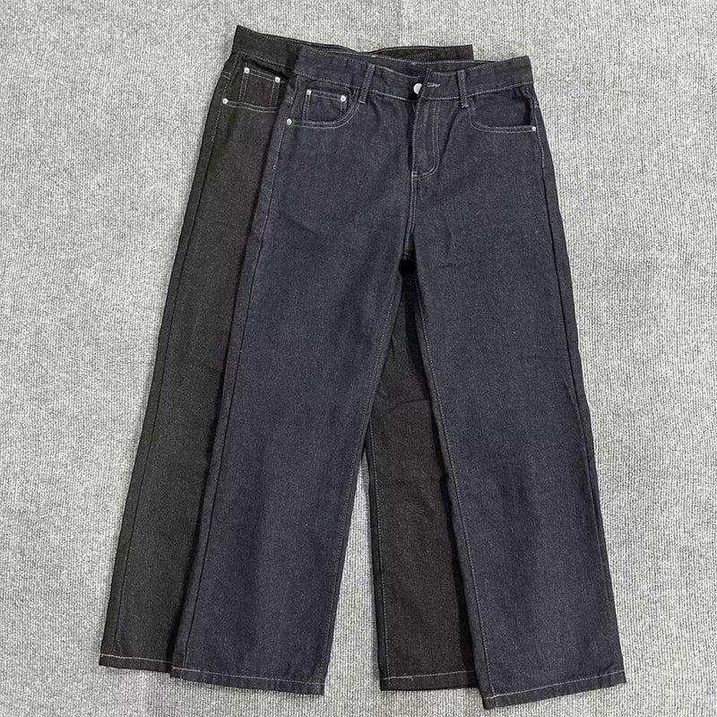 Unisex Classic Denim Jeans Loose Fit Daily Outdoor Wear - Image 3