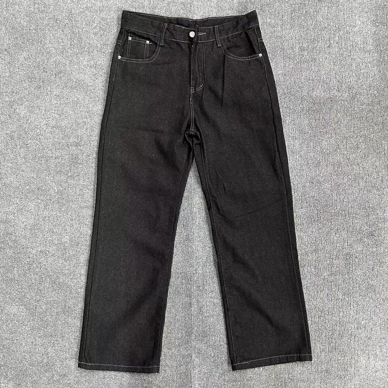 Unisex Classic Denim Jeans Loose Fit Daily Outdoor Wear - Image 2