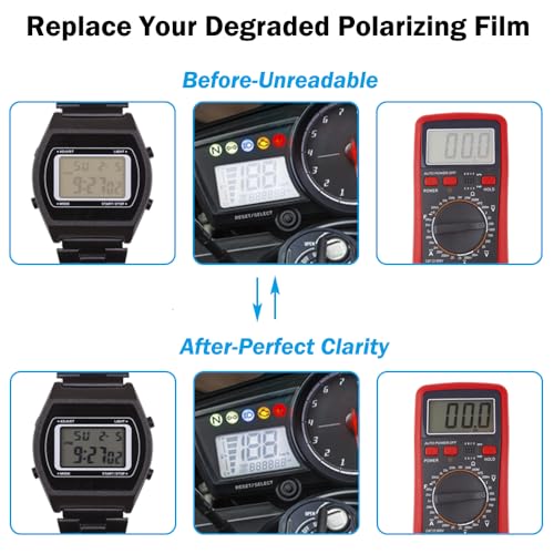 RENIAN Polarized Film Sheets 2 PCS 8x11inches/21x29cm Adhesive Polarizer Linear Polarizing Filter for LCD Screen Educational Physics - Image 3