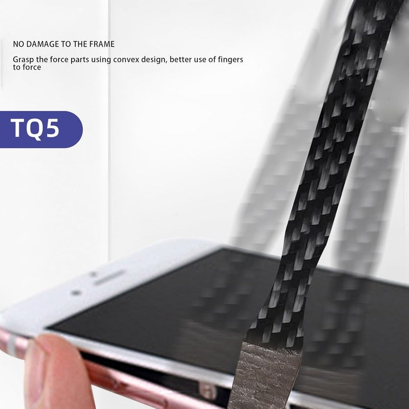 GOWENIC Carbon Fiber Repair Tool, 5 Pack Ultra Thin Non Slip Electronic Pry Bar with Long Handle for Smartphone Tablet Repair Disassembly Opening Prying - Image 2