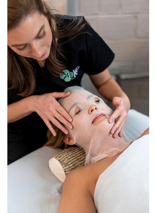 LIFESOFT Gauze Facial Mask 100% Cotton Gauze Precut For Facial Spa High Frequency Treatments 100 Count (1 Pack) - Image 4