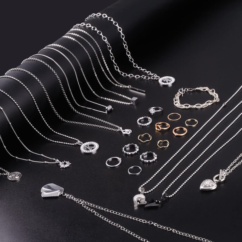 Ecoofor Necklace Chains for Jewelry Making, 78.7 Feet 10 Rolls Stainless Steel Jewelry Chains for DIY Necklace Bracelet Jewelry Making with Stainless Steel Jump Rings/Lobster Clasps/Connectors - Image 5