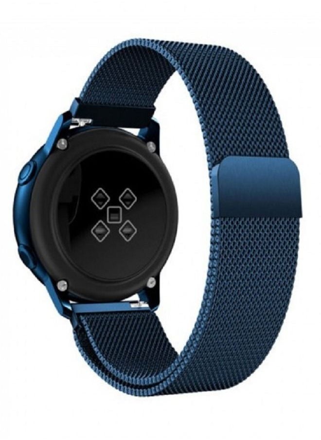 Samsung Galaxy Watch Active / Active 2 / Galaxy Watch 4 / Watch 4 Classic Milanese Stainless Steel Band 20mm Replacement Strap Blue