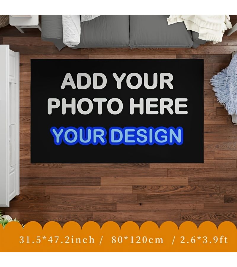 Personalized Photo Doormat 80x120cm Polyester Machine Washable Entrance Mat - Image 2