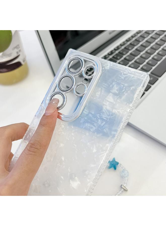 S-TOP Case For Samsung Galaxy S25 Ultra 5G Plating Glitter Texture Chain Wristband TPU Phone Case with Lens Film - Image 5