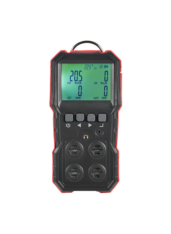 Lepmerk WT8812 4-In-1 Compound Gas Measurement Monitor LEL/O2/H2S/CO Gas Monitor LCD Display Sound Light Vibration Alarm Data Record With 4 Forms Alarm  - Image 1