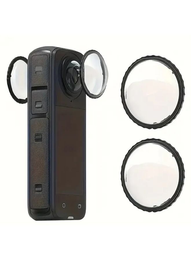 2Pcs PC Lens Protector Compatible with Insta360 X4 Panoramic Camera Model X4 - Image 2