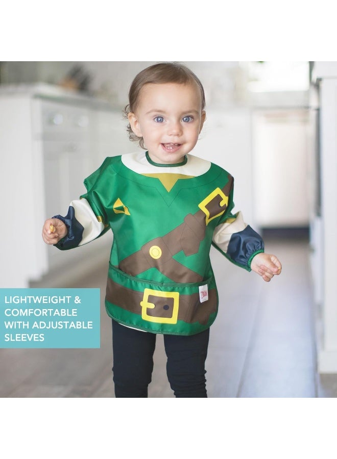 Bumkins Sleeved Bib for Girl or Boy, Baby and Toddler for 6-24 Mos, Essential Must Have for Eating, Feeding, Baby Led Weaning Supplies, Long Sleeve Mess Saving Food Catcher, Nintendo Legend of Zelda - Image 4