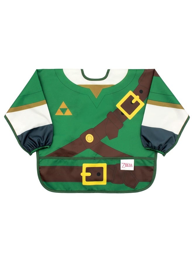 Bumkins Sleeved Bib for Girl or Boy, Baby and Toddler for 6-24 Mos, Essential Must Have for Eating, Feeding, Baby Led Weaning Supplies, Long Sleeve Mess Saving Food Catcher, Nintendo Legend of Zelda - Image 1