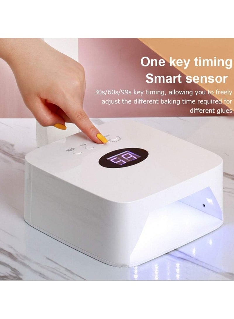 Nail Lamp Mini Gel Nail Light Fast Nail Dryer For Gel Polish Curing 180°Opening Design USB Nail Dryer Portable 16W Quick Drying Sun UV LED Lamp For Single Finger Nail Art Tools Accessories  - Image 4