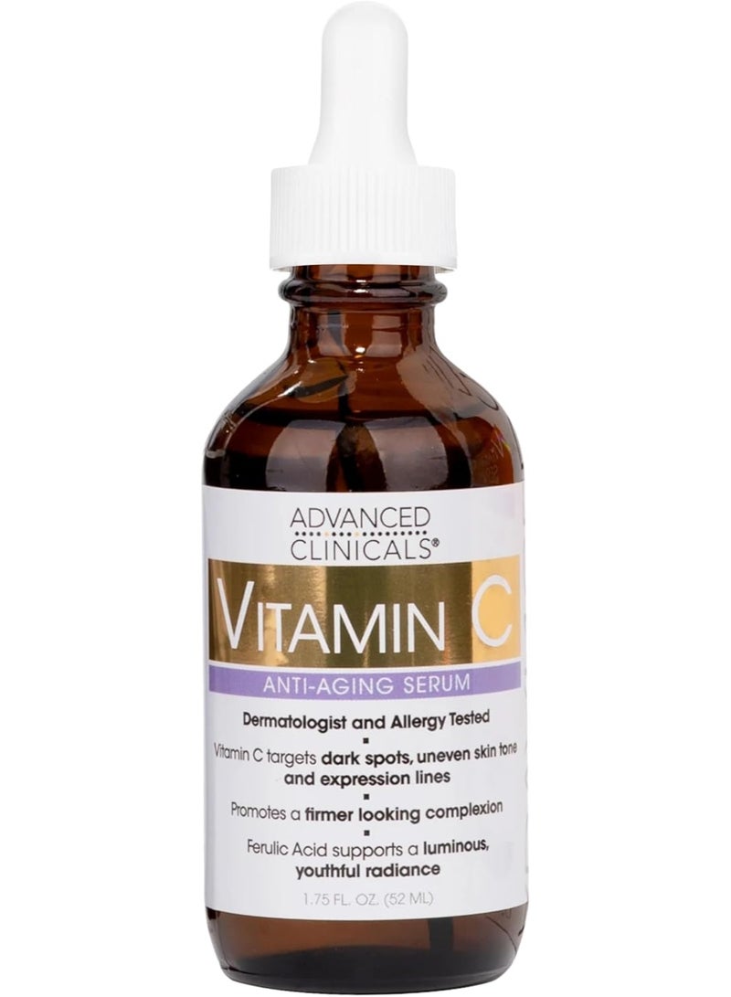 أدفانسد كلينيكال فيتامين سي المضاد للشيخوخة من أدفانسد كلينيكالز للبقع الداكنة ولون البشرة غير الموحد وتجاعيد العين 52 مل - Image 2