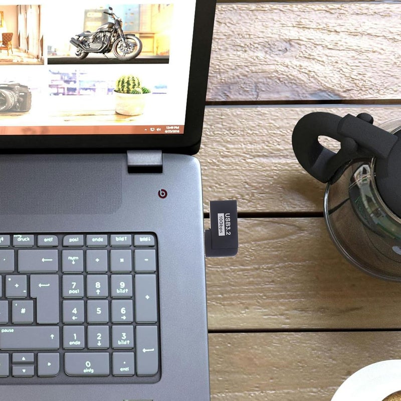 2Pcs USB 3.0 Angled Adapters Male to Female Upward and Side Bend Space Saving Extension - Image 5